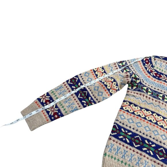 Polo Ralph Lauren Fair Isle Jacquard Wool Alpaca Holiday Sweater Sportsman L - Picture 12 of 13